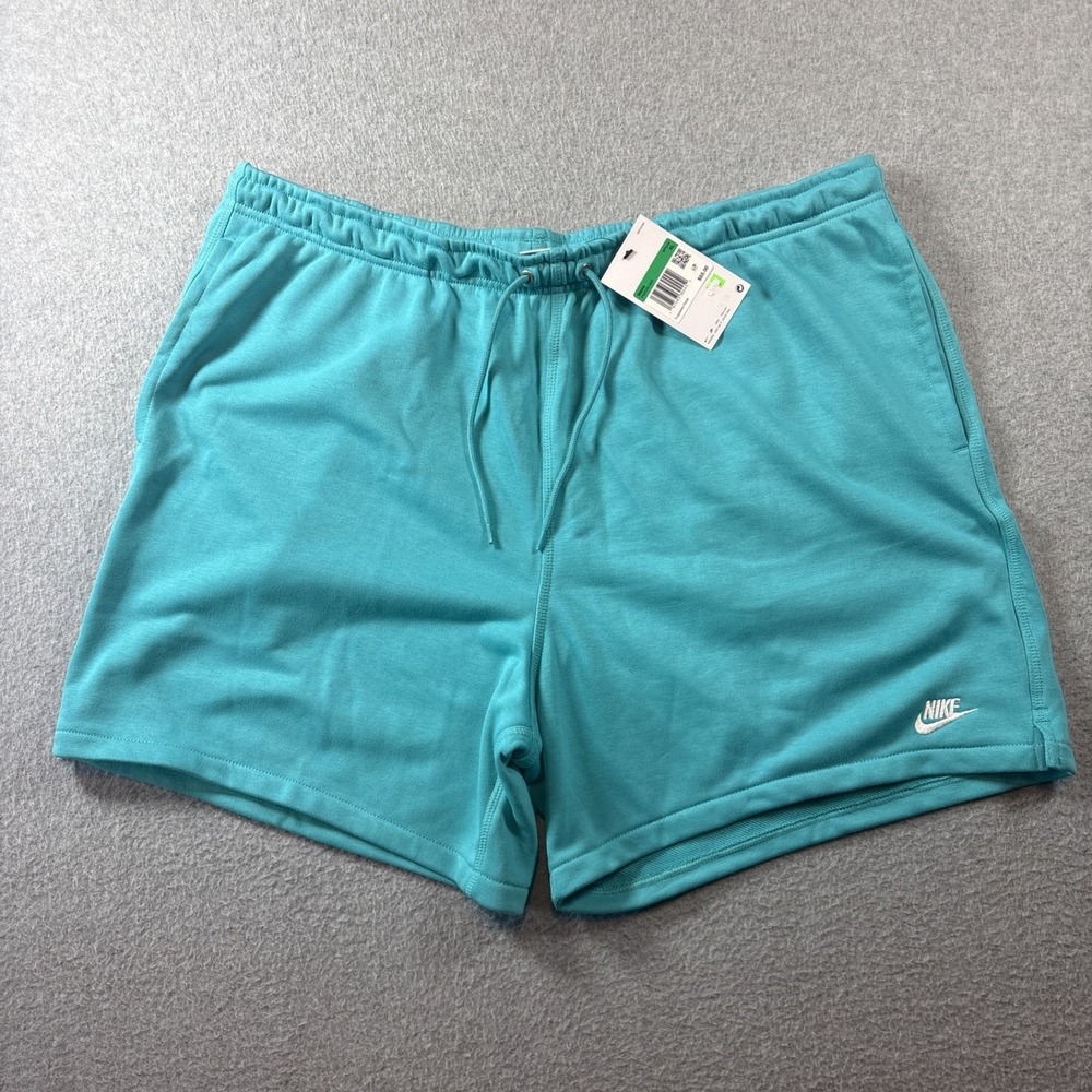 Nike Mens Turquoise blue club mesh flow shorts Sz XL Brand New Preppy Casual